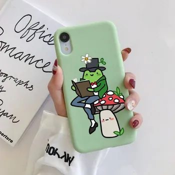Чехол для телефона Cottagecore Frog Mush Kawaii, мягкий однотонный чехол для iPhone 11 12 13 mini pro XS MAX 8 7 6 6S Plus X XR 12 or 12 pro