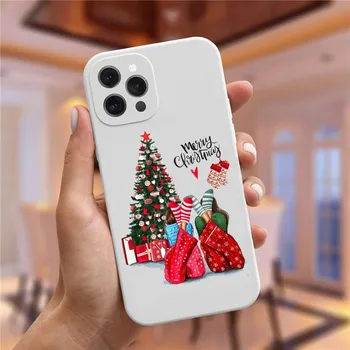 Рождественский и новогодний подарок, чехол для телефона с рисунком линии для iPhone 13 Pro 11 Pro Max 12 mini XS XR 6s 8 7 Plus, модный чехол для девочек Fundas iPhone 6 or 6s