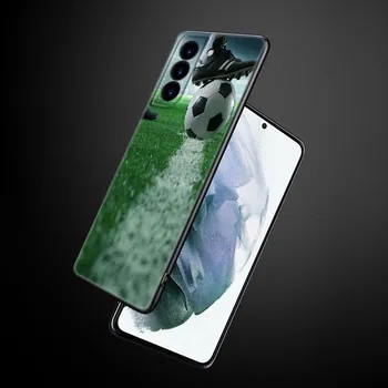 Чехол для телефона с футбольным полем для Samsung Galaxy S22 Pro S21 S20 Ultra FE S10 Lite 5G S10E S9 S8 Plus, мягкий черный чехол из ТПУ Samsung S22 Ultra