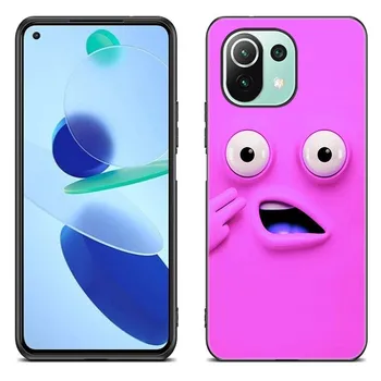 Чехол для телефона с 3D забавным лицом для Xiaomi Mi 11 Lite NE 11i 10T 11T Pro A2 A3 Lite POCO F3 M3 M4 C31 X3 Pro NFC GT, черный мягкий чехол Xiaomi Mi A2 Lite