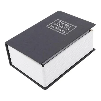 Словарь, мини-сейф, книга, деньги, скрытый секретный сейф, замок для хранения наличных денег, монет, ювелирные изделия, ключ, шкафчик для детей, подарки синий