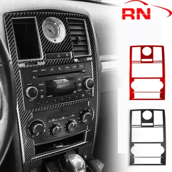 Для Chrysler 300 300C 2008 2009 2010 Refit Центральная панель управления из углеродного волокна B интерьерные декоративные аксессуары наклейки