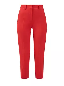 Укороченные брюки из тонкой шерстяной ткани Stretch
