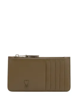 Картхолдер Ami de Coeur на молнии AMI Paris, коричневый