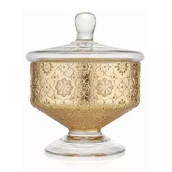 Конфетница IVV Arabesque 18см, золотые листья