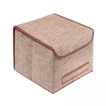 Коробка для хранения Casy Home Ротанг с крышкой 30x30x24см, цвет бежевый