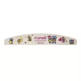RUNAIL PROFESSIONAL Профессиональная пилка для ногтей "Совы" 180/240