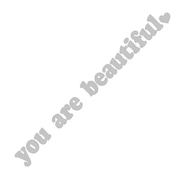 Текстовые наклейки на автомобиль You Are BeauAtiful Украшение интерьера Зеркало заднего вида Модные наклейки Креативные спортивные виниловые наклейки из ПВХ 1x10cm
