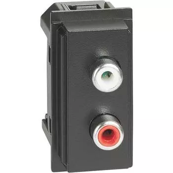 Bticino Living Now - двойного RCA черн. KG4269R