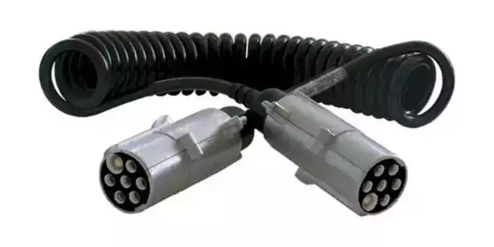 кабель спиральный! 7/7 пол., Type N, Lmax=4500, с 2 алюм.штекерами 24V ISO1185 DIN72579\ 611140 VIGNAL