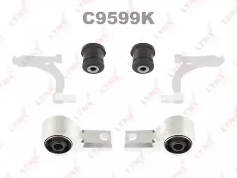 к-кт с/б рычагов нижних! C8233 x 2, C8234 x 2\ Ford Fiesta 1.25-1.4i/1.6D 01-08 C9599K LYNXAUTO