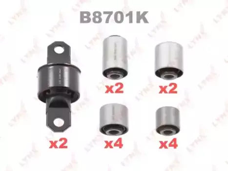 к-кт сайленблоков зад.подв.!14шт.\ Ford Focus 98>,Mazda 3 1.4-2.3T 03>,Volvo S40 1.6-2.5T 04> B8701K LYNXAUTO