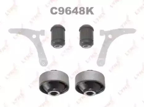 к-кт сайлентблоков! передней подвески на 2 рычага\ Mitsubishi Outlander 2.0/2.4 05> C9648K LYNXAUTO