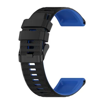 Силиконовый ремешок 22 мм 26 мм для Garmin Fenix7x/6x/5x/спортивный ремешок для часов Garmin Fenix7/6/5, браслет для умных часов с аксессуарами для инструментов 22mm бездна/чёрный