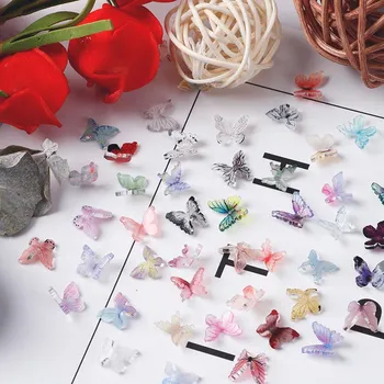 10 шт. 3D мини-колесо бабочка дизайн ногтей аппликация DIY маникюр горный хрусталь декор для скрапбукинга ремесло