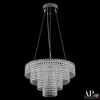 Подвесная люстра хрустальная светодиодная APL LED Sicilia SH13.40.C.Ni.4000