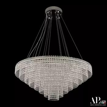 Подвесная люстра хрустальная светодиодная APL LED Sicilia SH13.80.C.Ni.4000