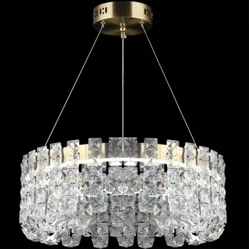 Подвесная люстра хрустальная светодиодная Reluce 02601-0.4-104W LED COP+CH