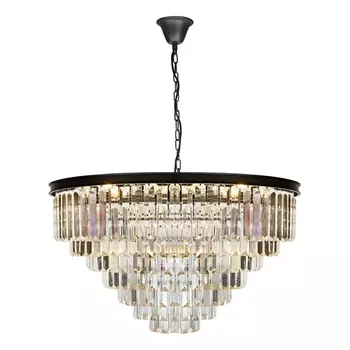 Подвесная каскадная люстра хрустальная 6101-800 BK iLamp Triumph