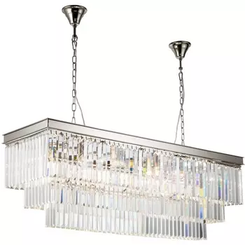 Подвесная люстра хрустальная 6119-1200 NICKEL iLamp Triumph NIC