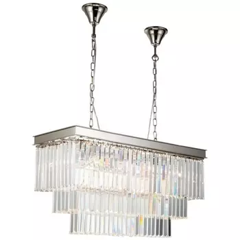 Подвесная каскадная люстра хрустальная 6119-800 NICKEL iLamp Triumph NIC