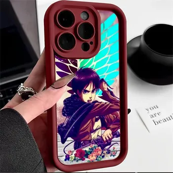 Ae83 Японское аниме «Атака Титанов» Защитные чехлы для телефонов для iPhone 13 14 15 Pro Max infinix Hot 40i Tecno Camon 30 20 «Ангельские глазки» Задняя крышка из ТПУ for iPhone 6/6S