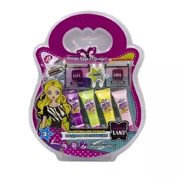 LAPULLI KIDS Набор детской декоративной косметики тени, блеск для губ