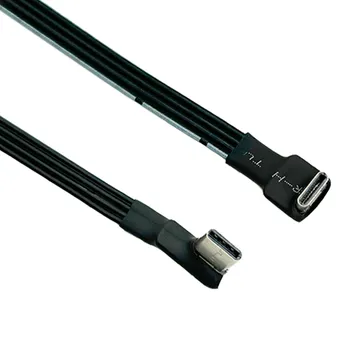 USB 2.0 Type C - Type C Male плоский угловой кабель для передачи данных и зарядки тонкий FPC-провод для FPV Disk Phone 5CM