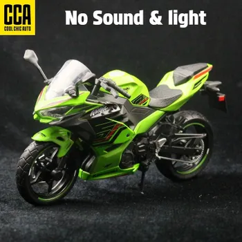 1/12 Kawasaki Ninja 400 игрушечный мотоцикл миниатюрная литая металлическая модель 1:12 супер спортивных игрушек со звуком и светом, коллекционный подарок для мальчиков красный