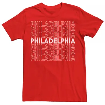 Мужская футболка с надписью Stack Philly Destination Licensed Character