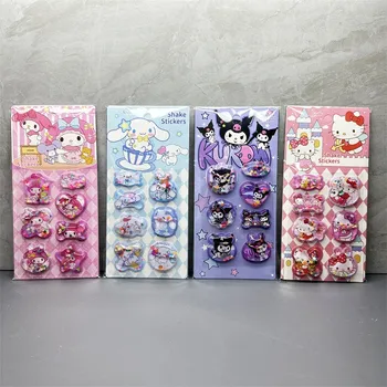 24pcs/ лот Sanrio мелодия куроми корица наклейка милый коктейль воды наклейки 3d декоративные милые канцелярские принадлежности подарок школьные принадлежности