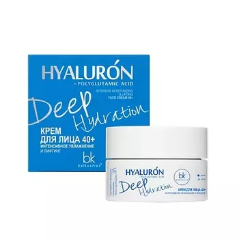 BELKOSMEX Крем для лица 40+ интенсивное увлажнение и лифтинг HYALURON Deep Hydration 48.0