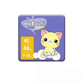 WATASHI Подгузники для детей 4/L 7-14 кг 46.0