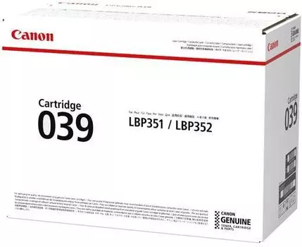 Картридж Canon 039BK черный