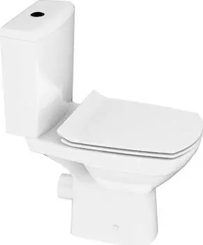 Унитаз-компакт Cersanit Carina new clean on slim lift KO-CAR011-3/5-COn-S-DL безободковый с сиденьем микролифт