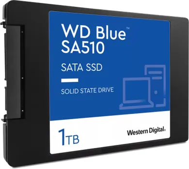 Накопитель SSD 2.5'' Western Digital WDS100T3B0A WD Blue SA510 1TB SATA 6Gb/s 560/520MB/s IOPS 90K/82K MTBF 1.75M 400 TBW