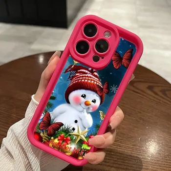 Чехлы для телефонов Ae110 Merry Christmas для iPhone 16 14 13 11 Pro Max 15 7 8 6s Plus 12 mini XR XS Max SE 5s Angel Eye Ladder Protective Cover for iPhone 5/5s