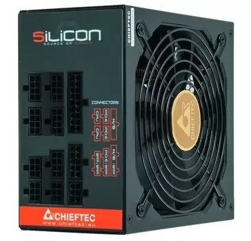 Блок питания Chieftec Silicon SLC-750C (ATX 2.3, 750W, 80 PLUS BRONZE, Active PFC, 140mm fan, Full Cable Management) Retail (SLC-750C)