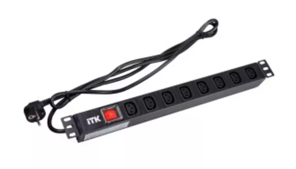 Блок распределения питания ITK PH12-8C131 гор.размещ. 8xC13 базовые 16A Schuko 2м