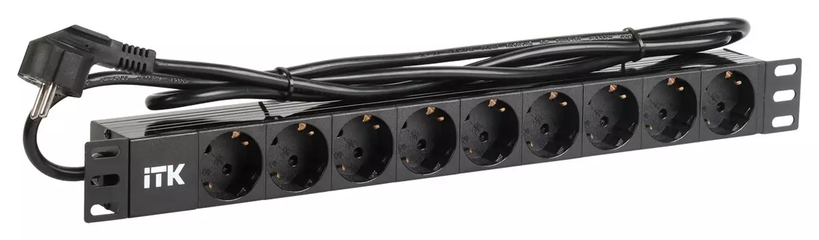 Блок распределения питания ITK PH22-9D1 гор.размещ. 9xSchuko базовые 16A Schuko 2м