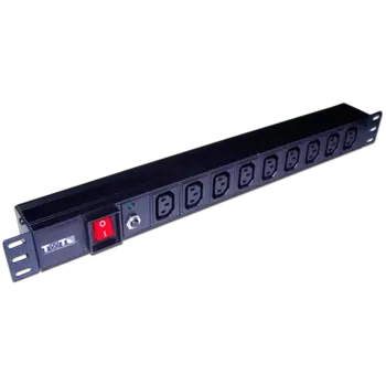 Блок распределения питания Lanmaster TWT-PDU19-10A9C3 гор.размещ. 9xC13 базовые 10A без вилки