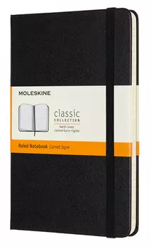 Блокнот Moleskine CLASSIC QP050 Medium 115x180мм 208стр. линейка твердая обложка черный