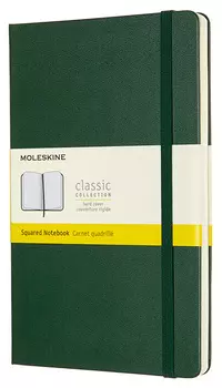 Блокнот Moleskine CLASSIC QP061K15 Large 130х210мм 240стр. клетка твердая обложка зеленый