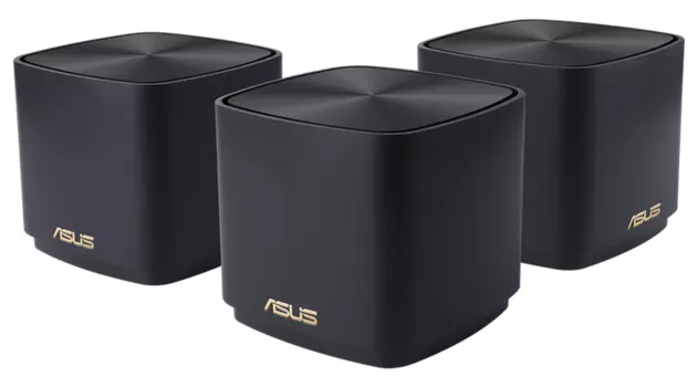 ASUS XD4 (B-3-PK)// роутер, из 3 точек доступа, 802.11b/g/n/ac/ax, до 574 + 1201Мбит/c, 2,4 + 5 гГц, черный ; 90IG05N0-MO3RH0 (XD4 (B-3-PK))