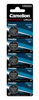 Батарея Camelion Lithium CR2032 BL-5 CR2032 210mAh (5шт) блистер