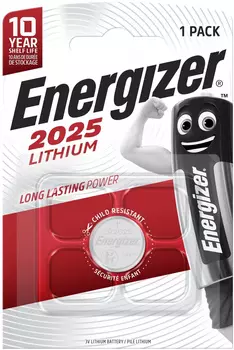 Батарея Energizer Lithium CR2025 (1шт) блистер