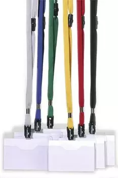 Бейдж Durable 8139-01 60х90мм горизонтальный шнур:черный текстильный ПВХ (упак.:10шт)