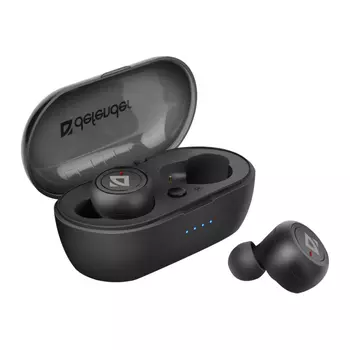 Беспроводная гарнитура Twins 638 черный,TWS, Bluetooth DEFENDER (636384)