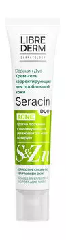 Корректирующий крем-гель для проблемной кожи лица с цинком и серой Librederm S&Zn Seracin Duo Corrective Cream-Gel for Problem Skin