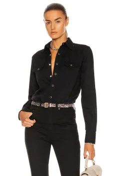 Джинсовая рубашка Saint Laurent, цвет Black Rinse